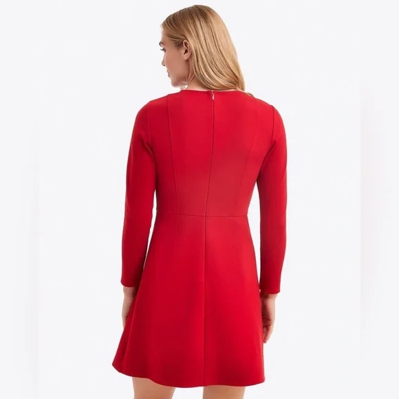 NWT Draper James Long-Sleeved Sadie Shift Dress in Ponte - Picture 3 of 7